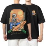 Surfing Skeleton Oversize Tee