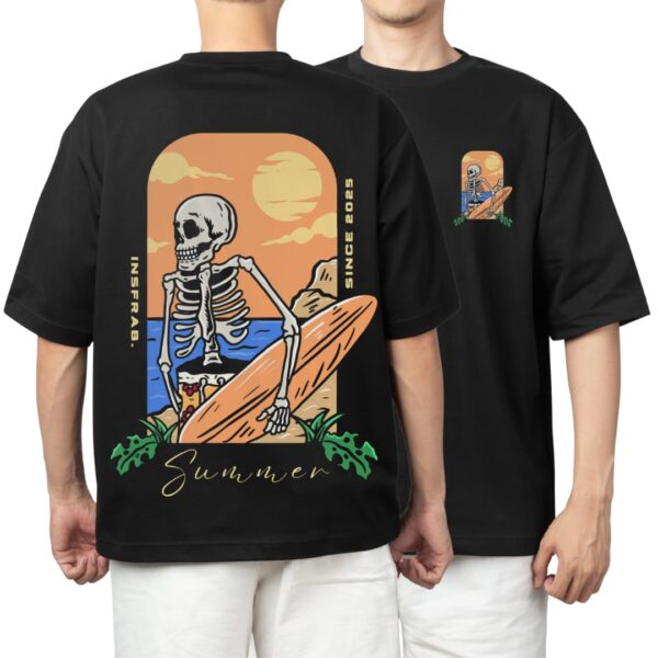 Surfing Skeleton Oversize Tee